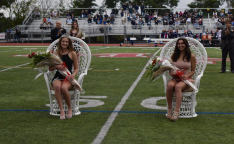 Homecoming Queen Madeline Kirkpatrick (left) and Homecoming Princess Nicole Narciso (left)